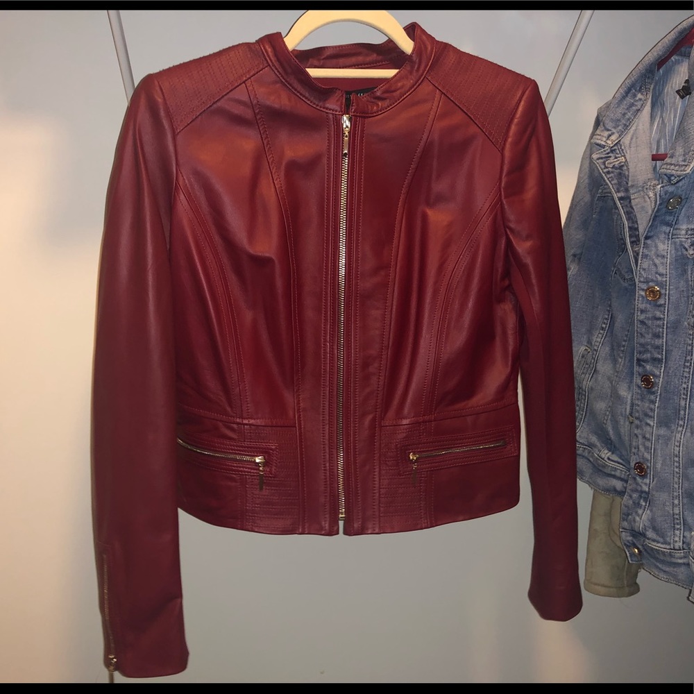 NWT White House Black Market Leather Jacket - SM
